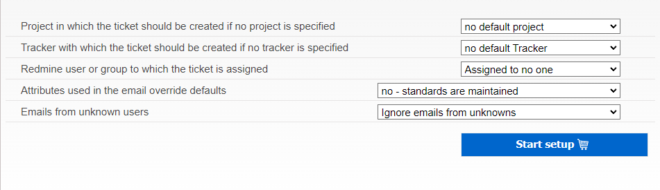 Activate email reception for Redmine