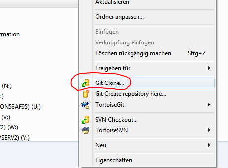 TortoiseGit clone dialog