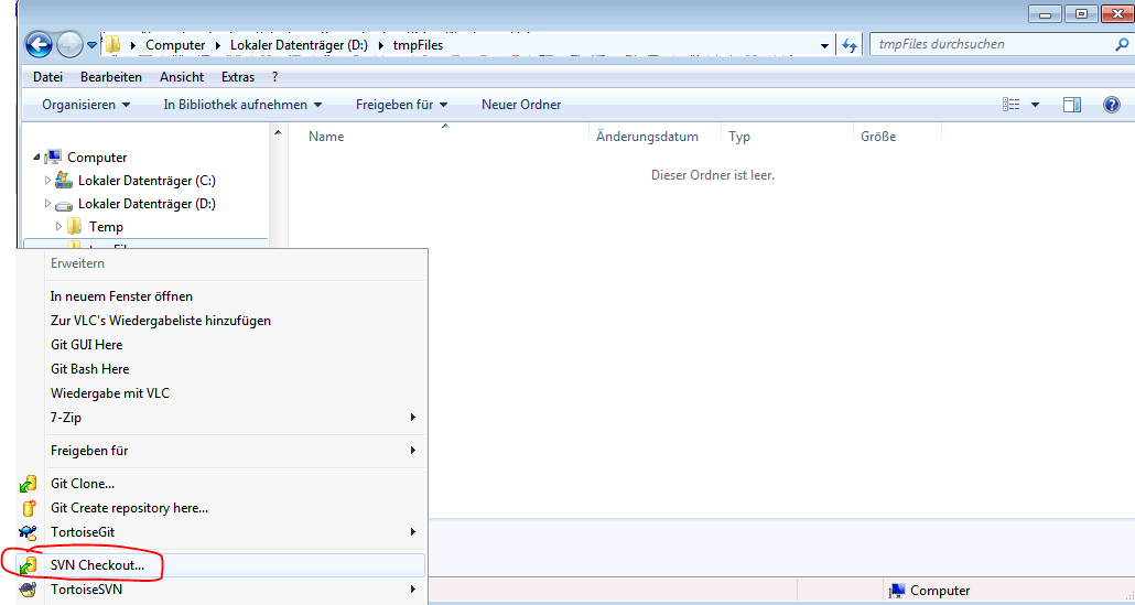 SVN-Checkout im Windows Explorer