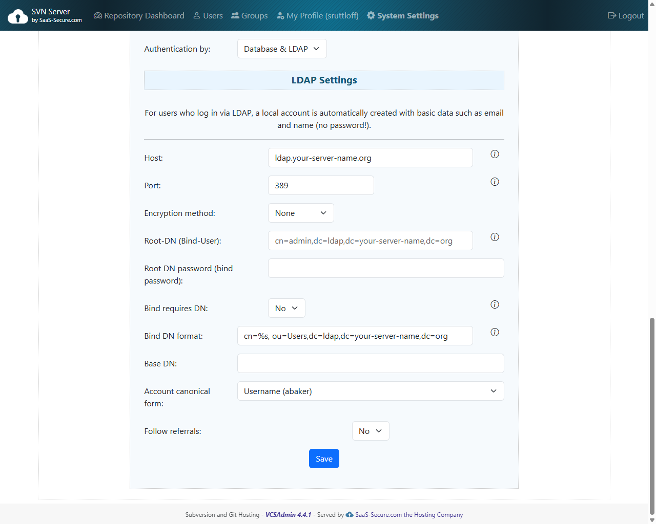 Connect LDAP / Active Directory / Entra ID for SSO