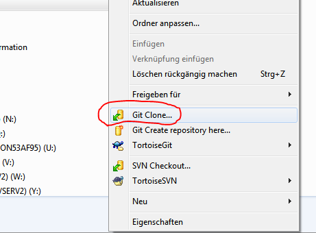 Git Clone under Windows
